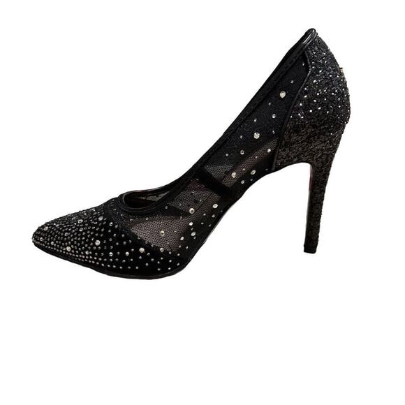 BCBGeneration Women's Hivana Rhinestone Evening Pumps Black Size 7 - Picture 6 of 11
